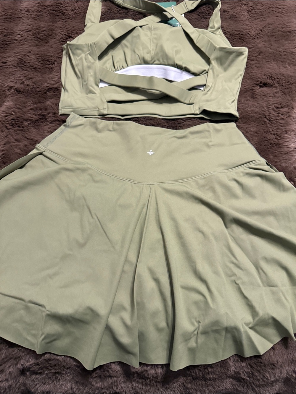HALARA Sage Green Active Skirt & Crop Top Set - Picture 8 of 8